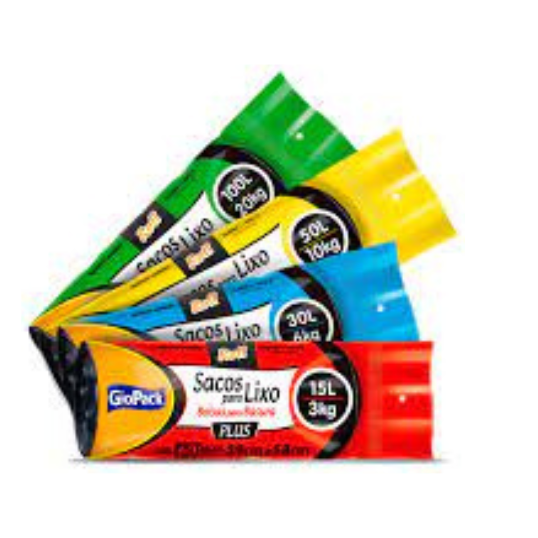 Saco de lixo preto rolo